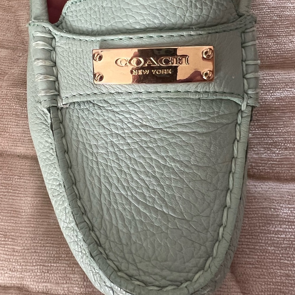 Coach Mint Green Loafers